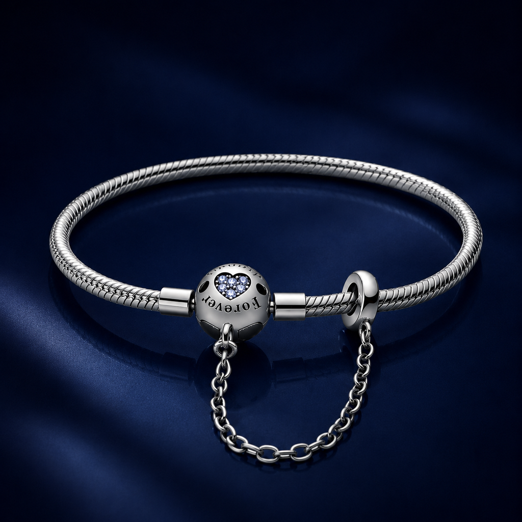 Vòng tay charm “Forever” bạc s925 cao cấp – Kết nối bền vững trong chuyển động tinh tế