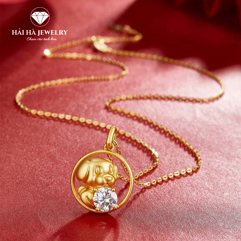 Dây chuyền con giáp tuổi Tuất bạc mạ vàng – Giữ một cảm giác an tâm rất thật | Hải Hà Jewelry