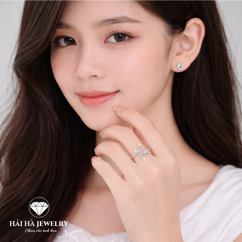 Nhẫn đan cài trái tim – Gắn kết mềm mại | Hải Hà Jewelry