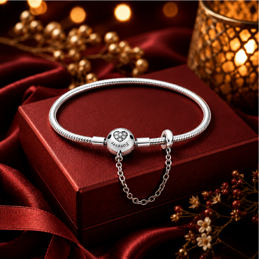 Vòng tay charm “Forever” bạc s925 cao cấp – Kết nối bền vững trong chuyển động tinh tế