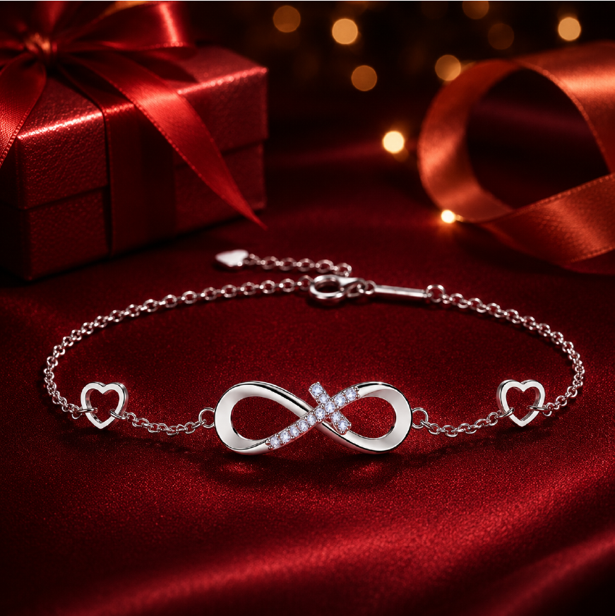 Vòng tay bạc vô cực gắn kết – Ở lại cùng nhau, theo cách bền lâu | Hải Hà Jewelry