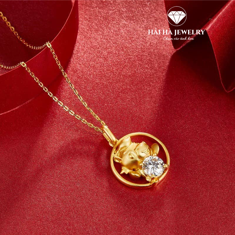 Dây chuyền con giáp tuổi Ngọ bạc mạ vàng – Giữ một dòng chuyển động tự do và vững vàng | Hải Hà Jewelry