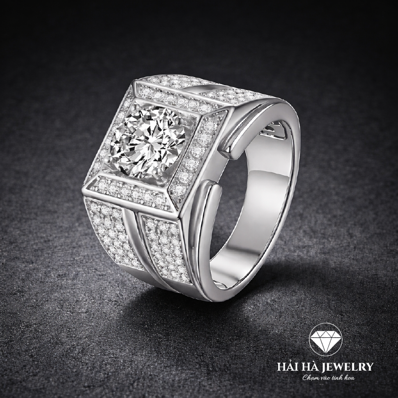 Nhẫn bạc nam bản lĩnh vững vàng | Hải Hà Jewelry