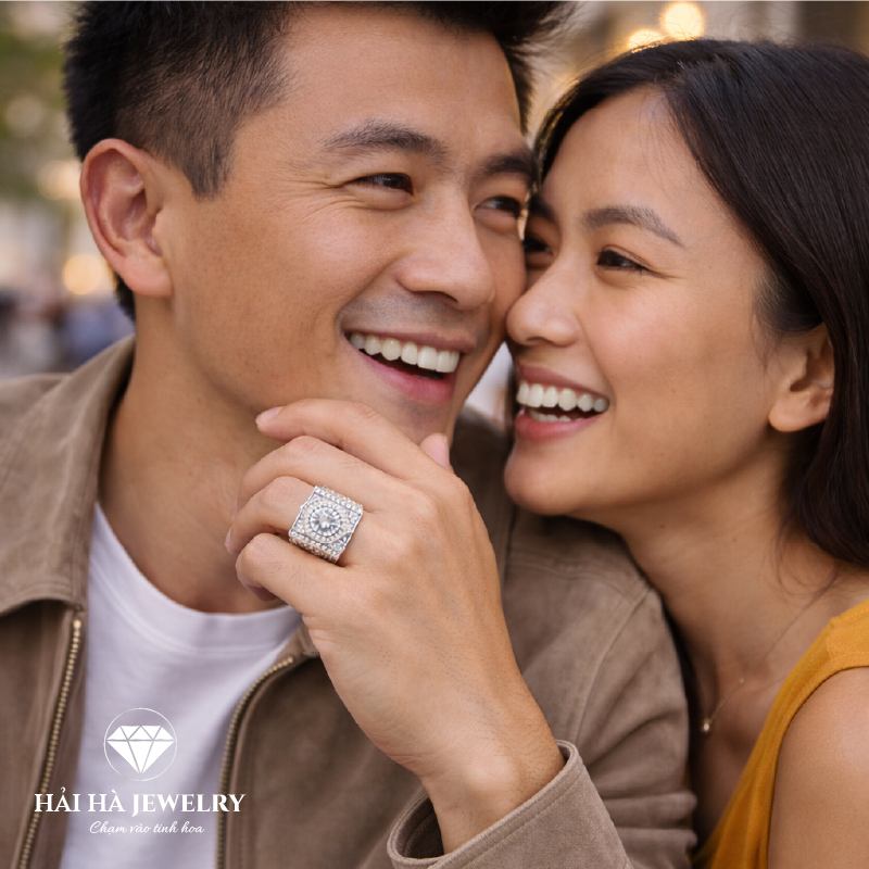 Nhẫn nam đa giác – Vững vàng trong im lặng | Hải Hà Jewelry