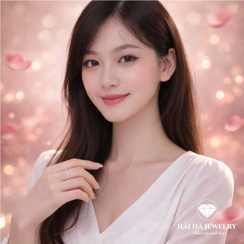 Nhẫn viền lục giác cách nhịp – Vững vàng trong sự khác biệt | Hải Hà Jewelry