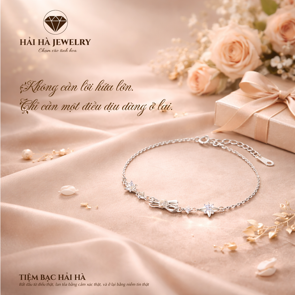 Vòng tay nơ sao tinh khẽ – Giữ lại những điều dịu dàng | Hải Hà Jewelry