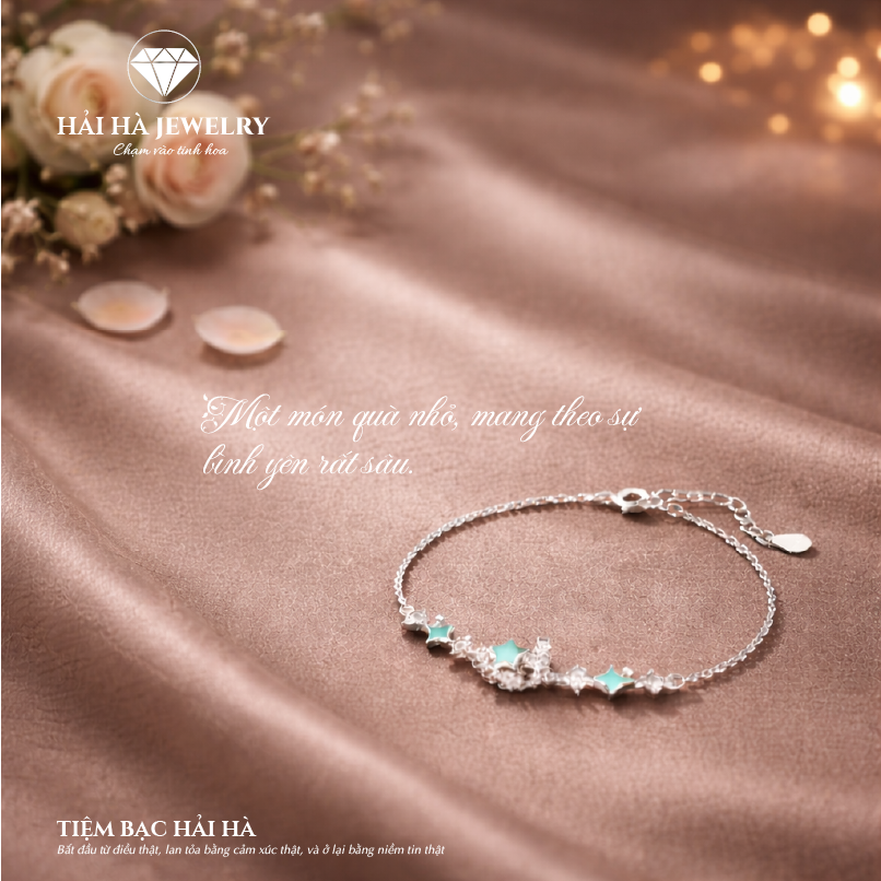 Vòng tay sao và ngọc trai – Dịu dàng giữa những điều lấp lánh | Hải Hà Jewelry