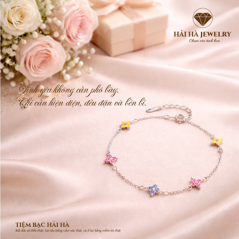 Vòng tay hoa ngũ sắc – Những niềm vui nhỏ góp thành một mùa an yên | Hải Hà Jewelry