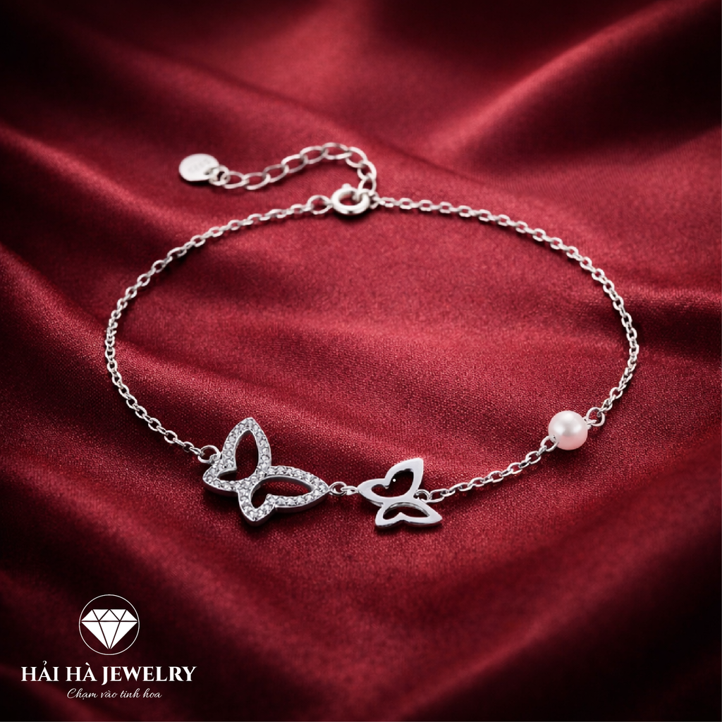 Vòng tay cánh bướm ngọc trai – Dịu dàng khi được là chính mình | Hải Hà Jewelry