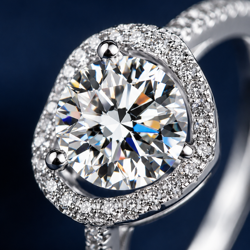 Nhẫn nữ bạc 925 đính moissanite dáng trái tim – dịu dàng trong từng điểm chạm