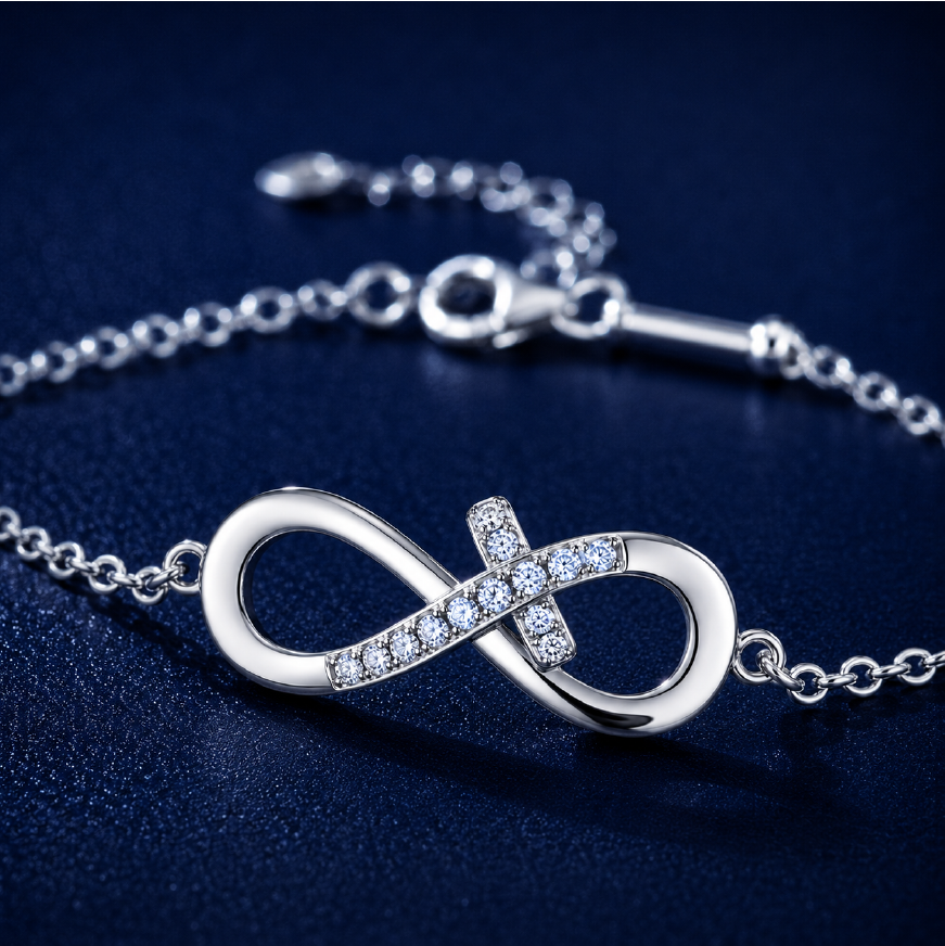 Vòng tay bạc vô cực gắn kết – Ở lại cùng nhau, theo cách bền lâu | Hải Hà Jewelry