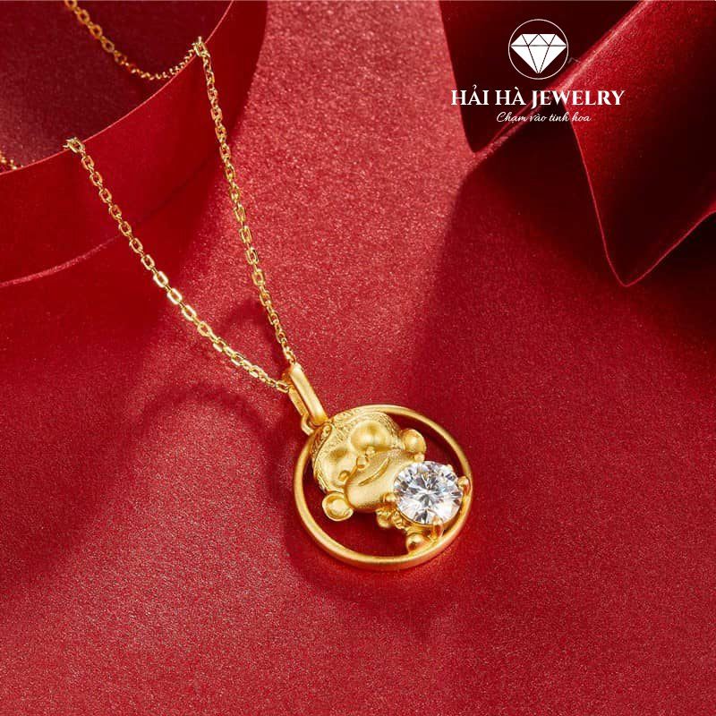 Dây chuyền con giáp tuổi Thân bạc mạ vàng – Giữ một sự linh hoạt nhẹ nhàng và sáng rõ | Hải Hà Jewelry