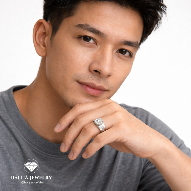 Nhẫn bạc nam bản lĩnh lặng thầm | Hải Hà Jewelry