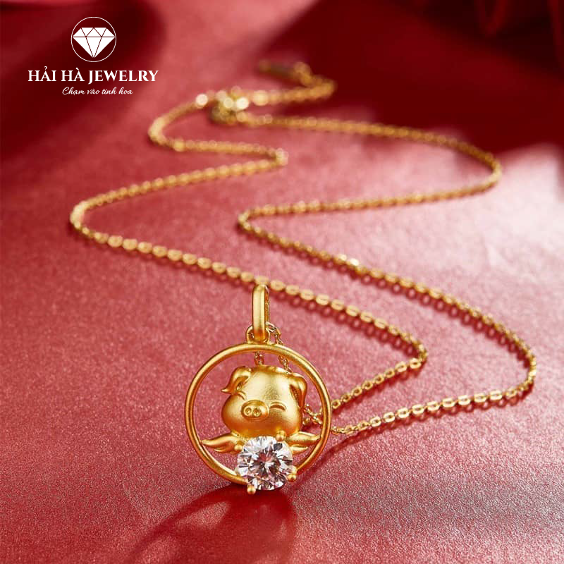 Dây chuyền con giáp tuổi Hợi bạc mạ vàng – Giữ một cảm giác đủ đầy và an nhiên | Hải Hà Jewelry