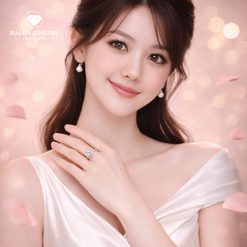 Nhẫn nữ bạc 925 đính moissanite solitaire – điểm sáng tinh tế trên ngón tay