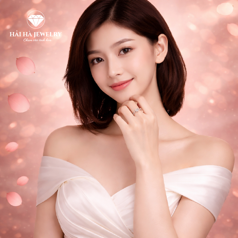 Nhẫn nữ bạc 925 moissanite dáng trái tim – chạm vào tinh hoa cảm xúc