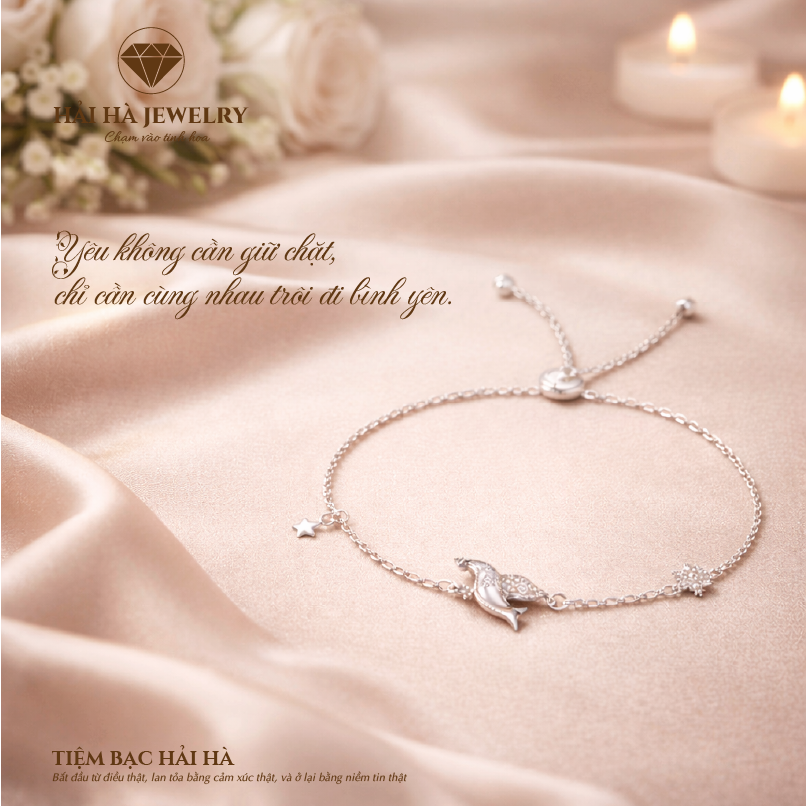 Vòng tay Cá heo & ngôi sao – Niềm vui hiền lành giữa những chuyển động | Hải Hà Jewelry