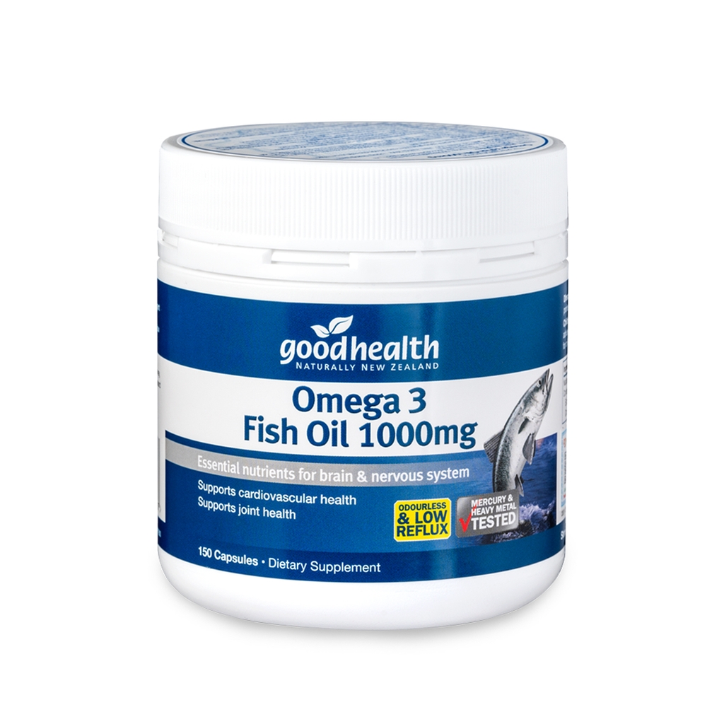 Dầu cá đại dương New ZealandGoodhealth Omega 3 Fish Oil 1000mg 150 viên