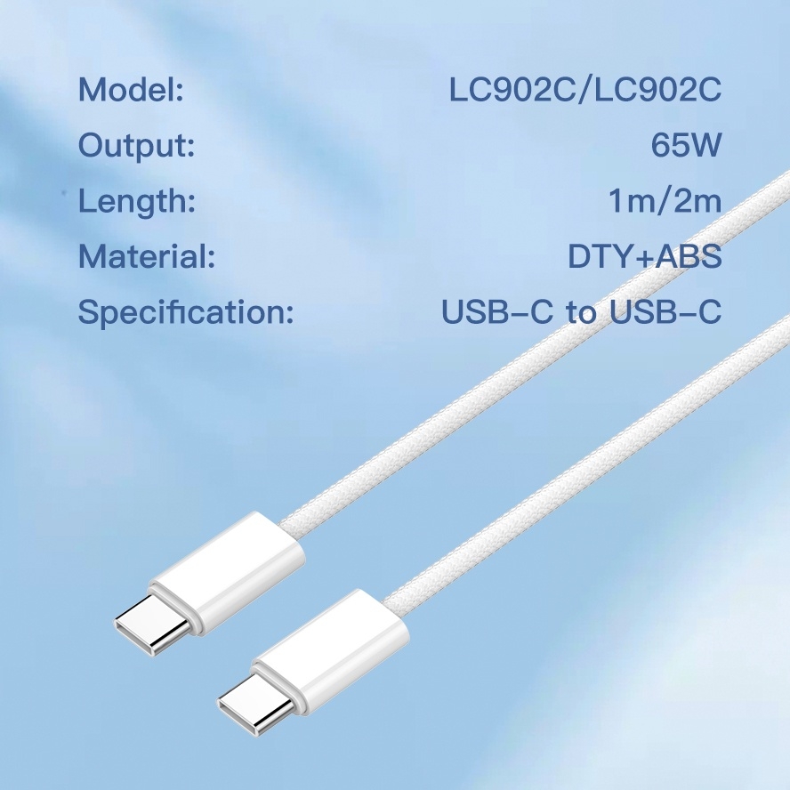 Cáp Sạc Nhanh Type - C LDNIO LC901C, PD 65W, Dài 1M, Dùng Cho I.P – JNDVINA