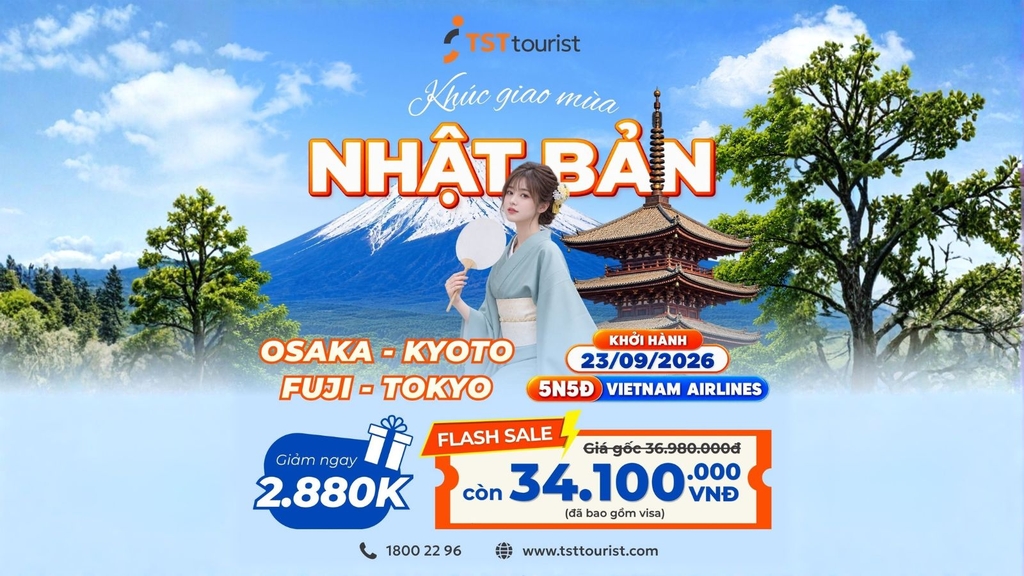 KHÚC GIAO MÙA NHẬT BẢN: OSAKA - KYOTO - FUJI - TOKYO