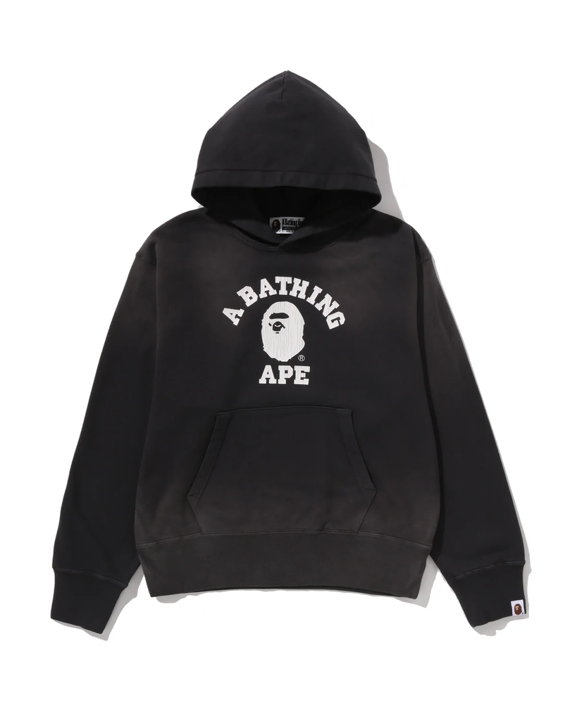 Vintage Washed College Pullover Hoodie