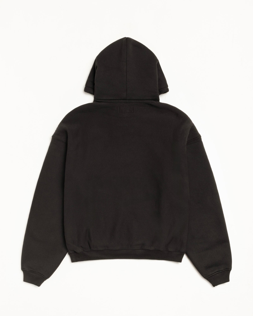SATIN PATCH HOODIE