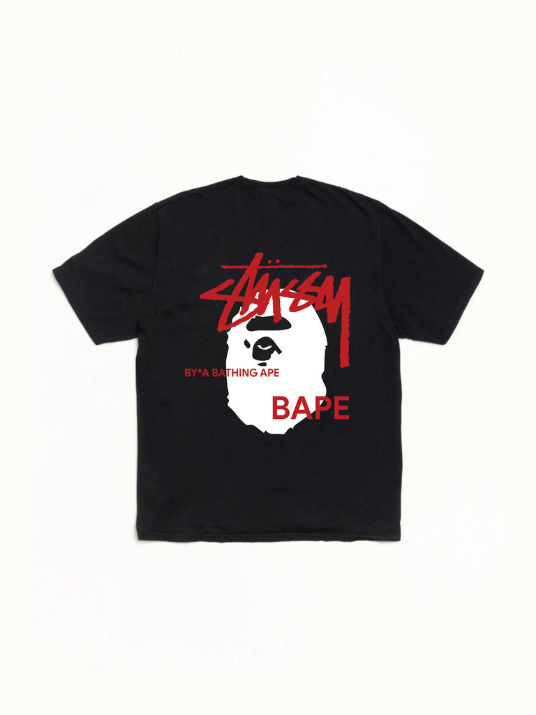 Stussy x BAPE Graphic Logo Tee