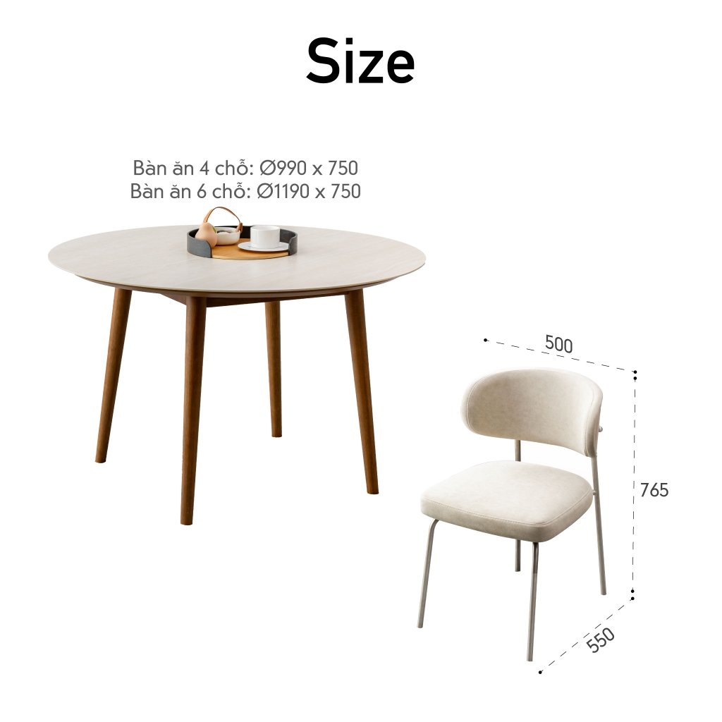 BỘ BÀN CERAMIC ADELINE(Tròn)