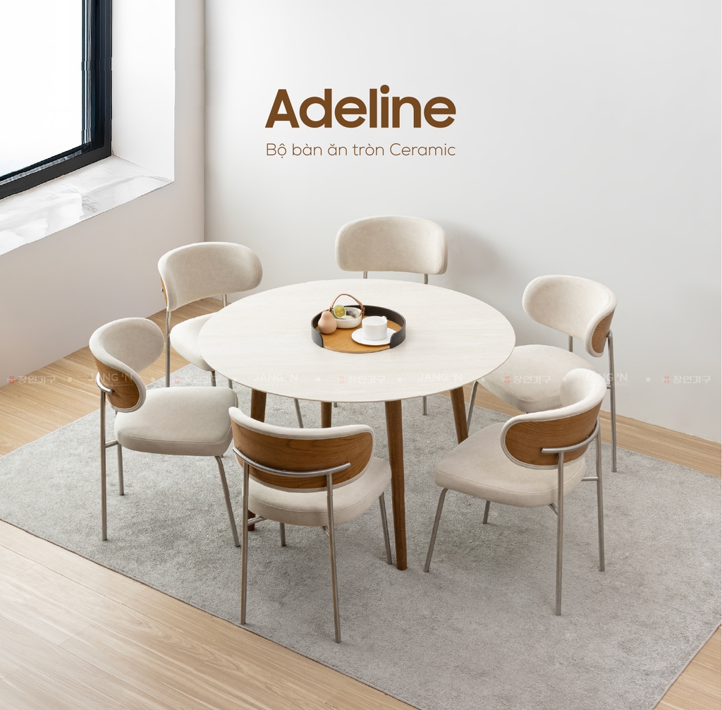 BỘ BÀN CERAMIC ADELINE(Tròn)