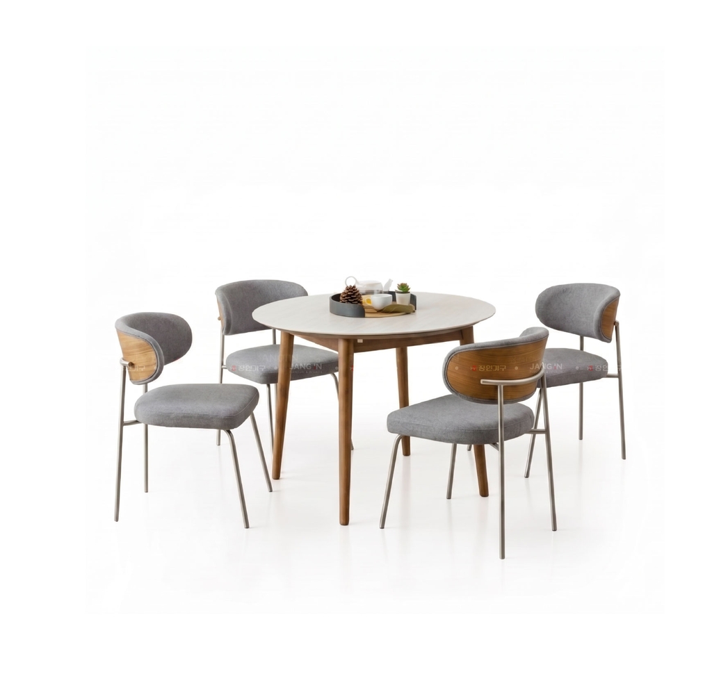 BỘ BÀN TRÒN CERAMIC 4 CHỖ ADELINE