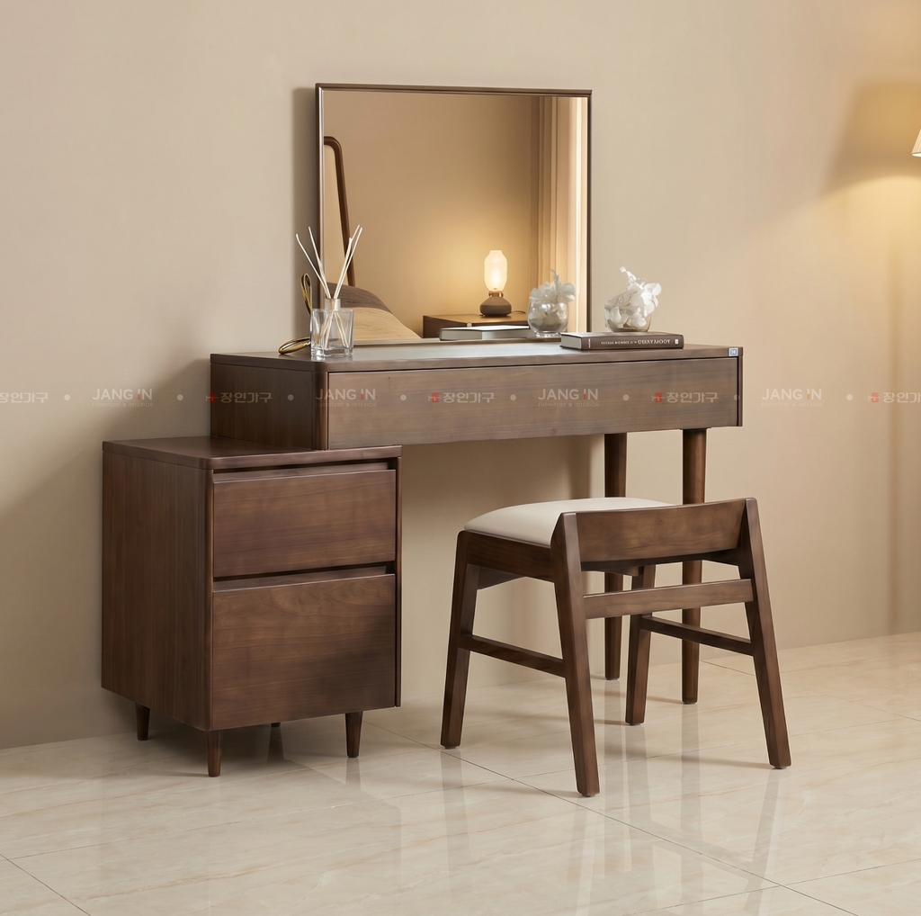 Bàn trang điểm Bliss+Gương+Ghế đôn (Hàng Trưng Bày)