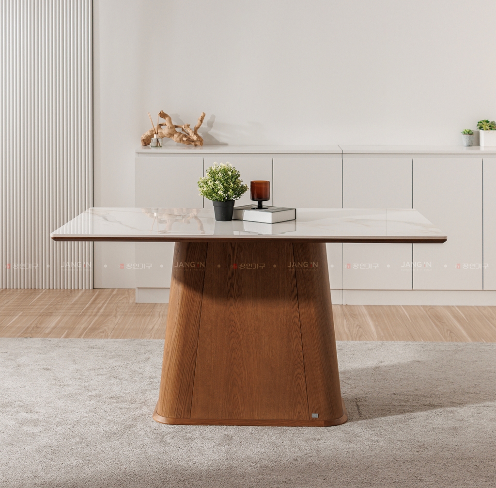 BÀN ĂN CHỮ NHẬT MẶT ĐÁ CERAMIC EDEN 6 CHỖ