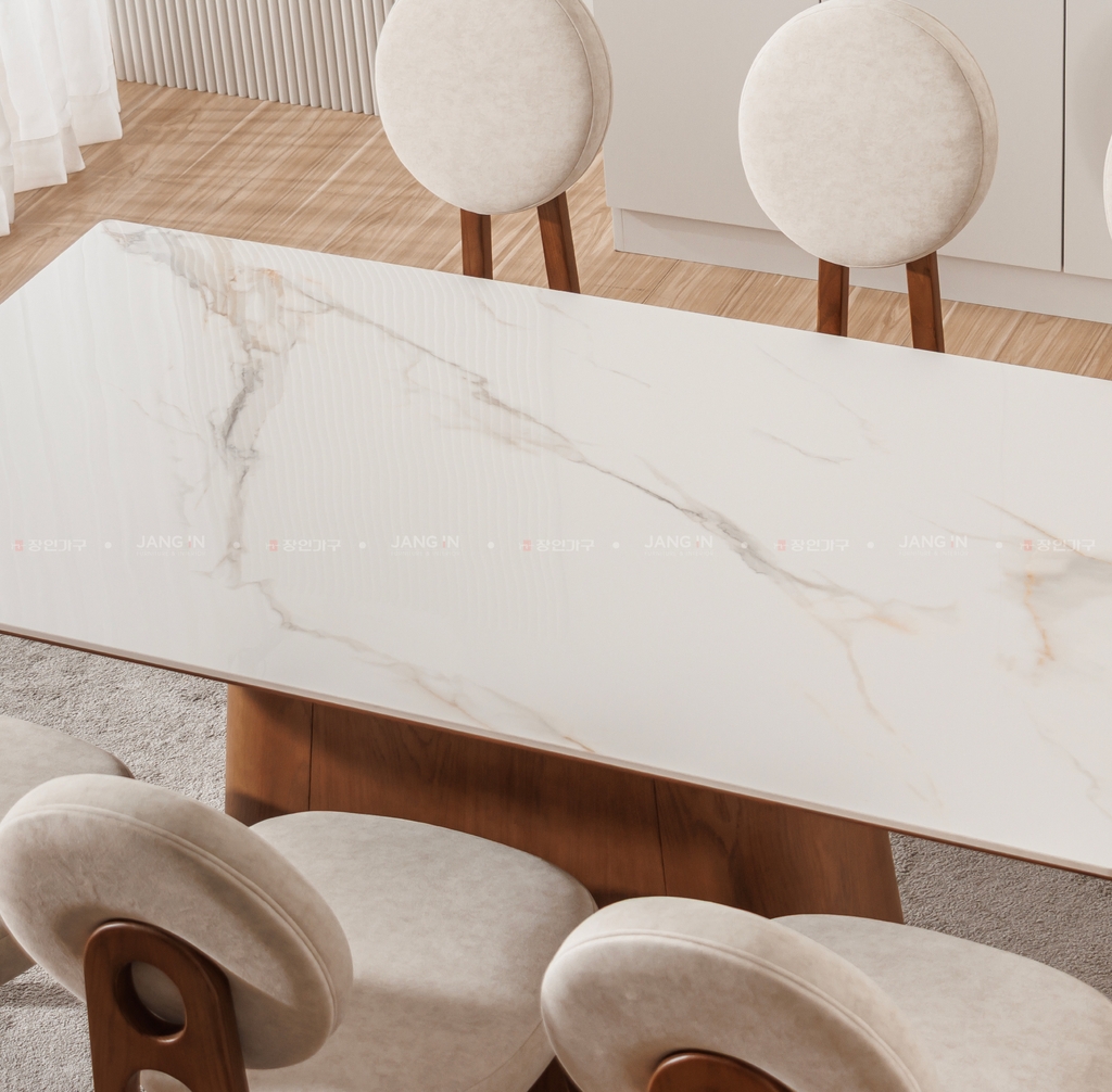 BỘ BÀN ĂN ĐÁ CERAMIC 4 CHỖ EDEN MẶT CHỮ NHẬT