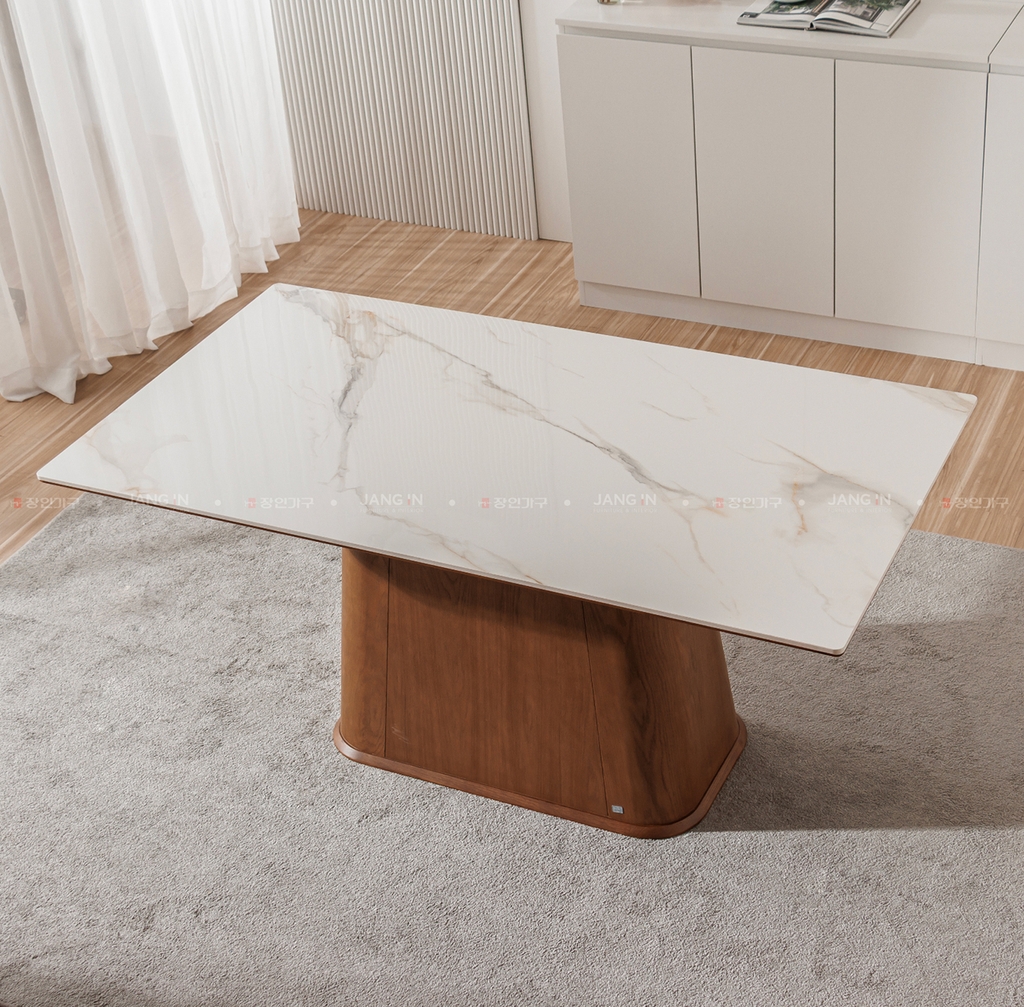 BÀN ĂN CHỮ NHẬT MẶT ĐÁ CERAMIC EDEN 6 CHỖ