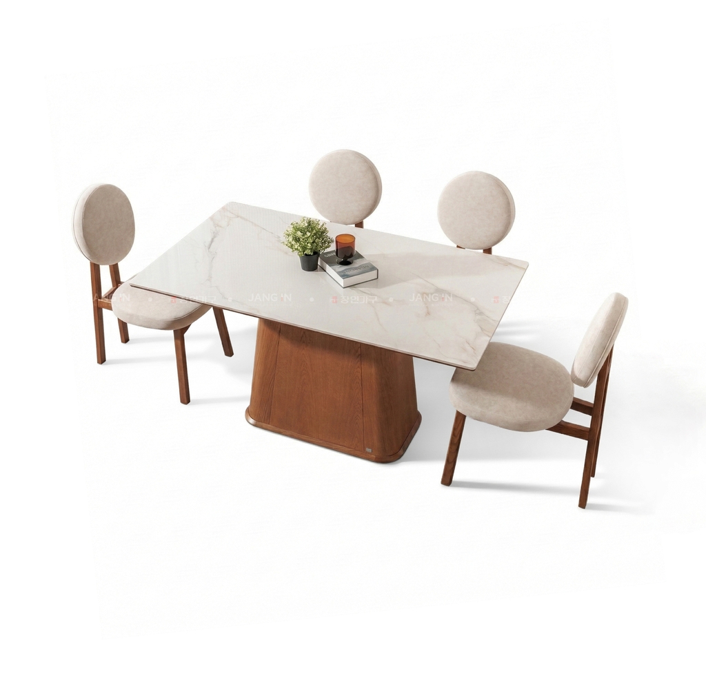 BỘ BÀN ĂN ĐÁ CERAMIC 4 CHỖ EDEN MẶT CHỮ NHẬT