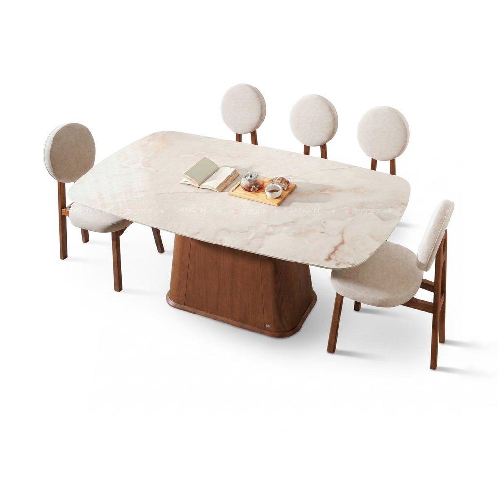 BỘ BÀN ĂN MẶT ĐÁ CERAMIC 6 CHỖ EDEN