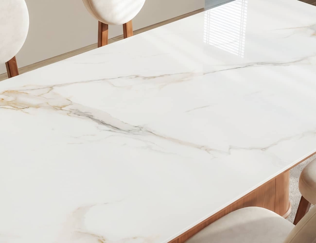 BỘ BÀN ĂN ĐÁ CERAMIC 4 CHỖ EDEN MẶT CHỮ NHẬT