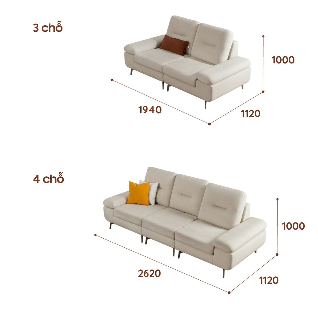 BỘ SOFA MODULE VẢI FREYA
