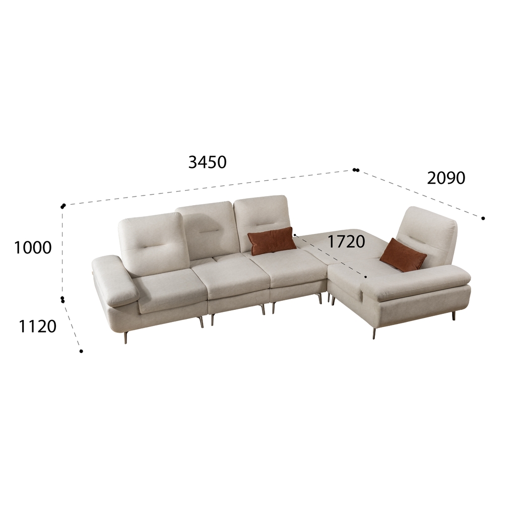 SOFA VẢI FREYA GÓC