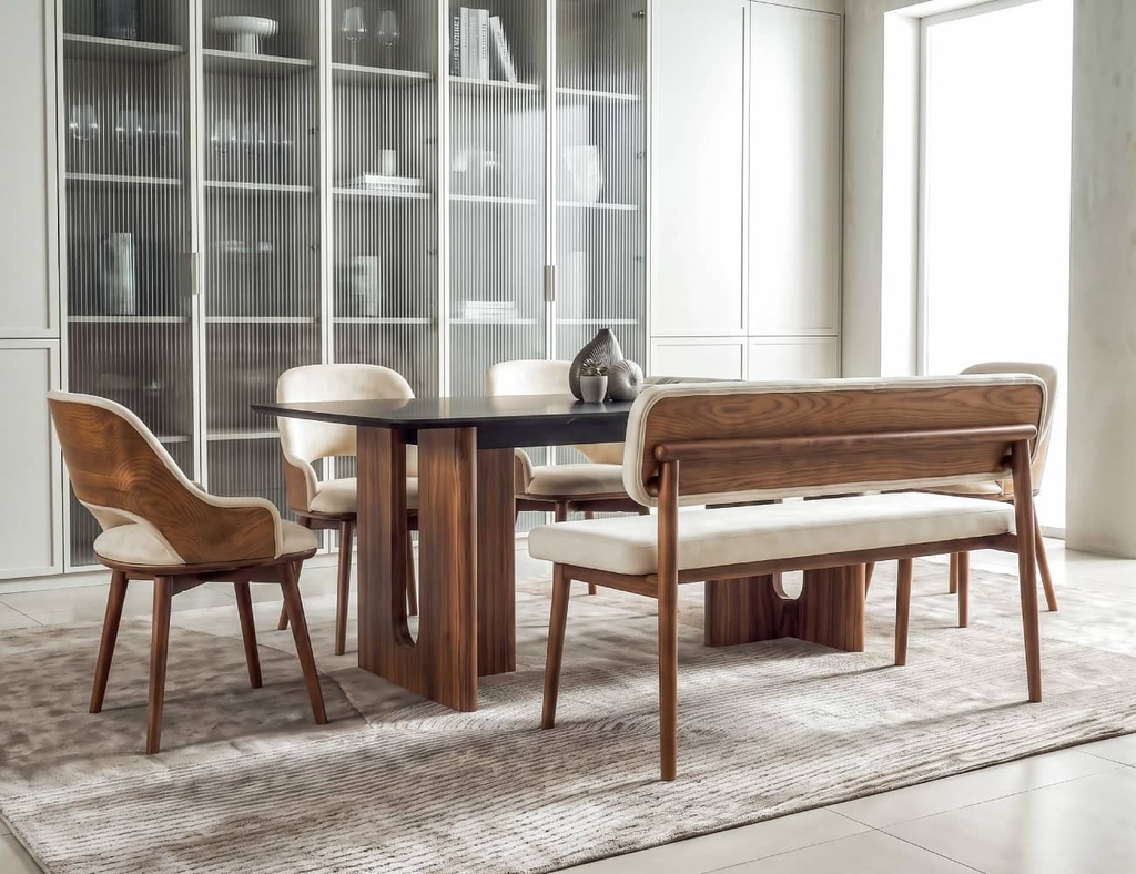 GHẾ GỖ DÀI 4 CHỖ ADELINE