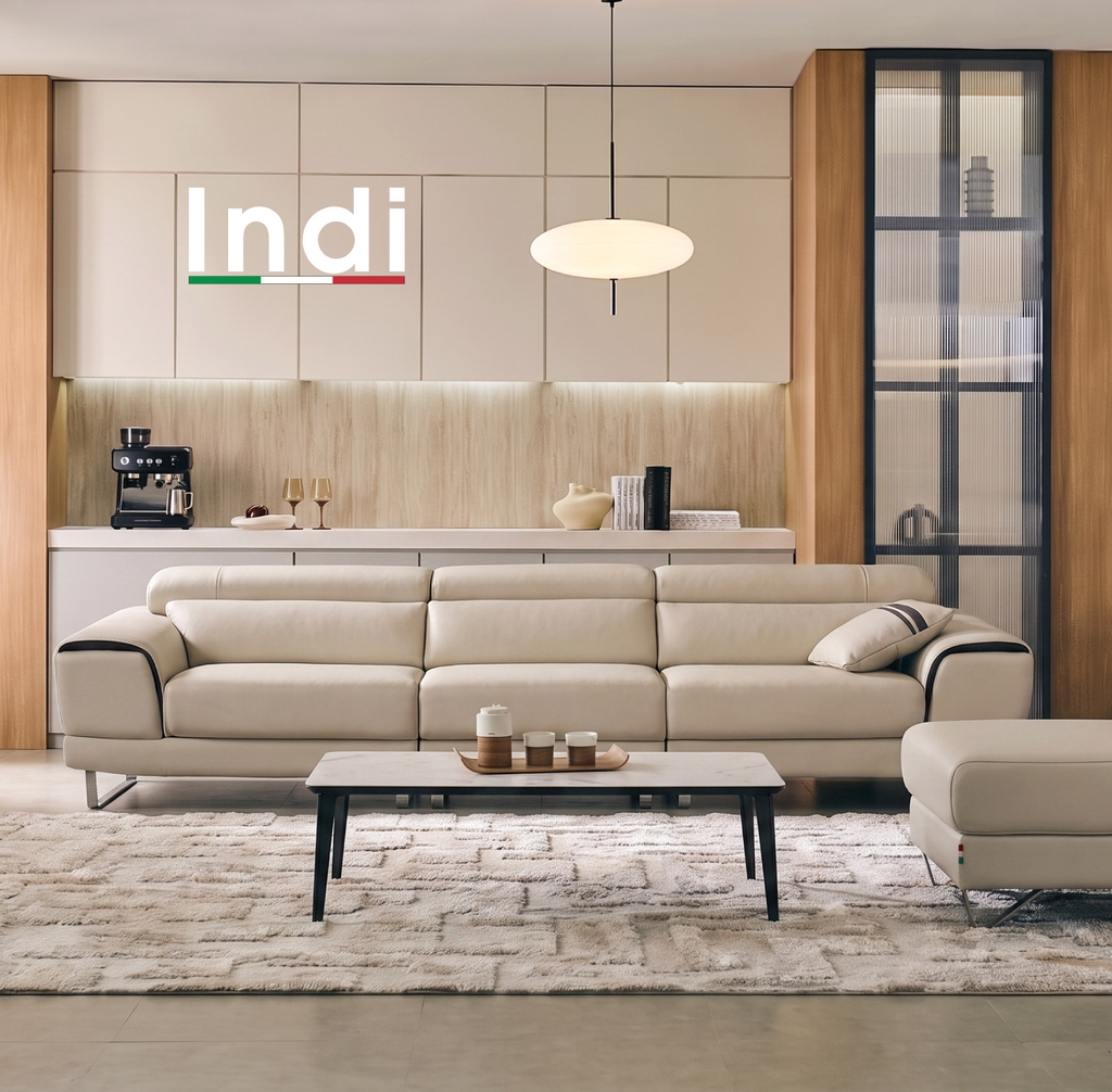 SOFA DA 4 CHỖ INDI IVORY
