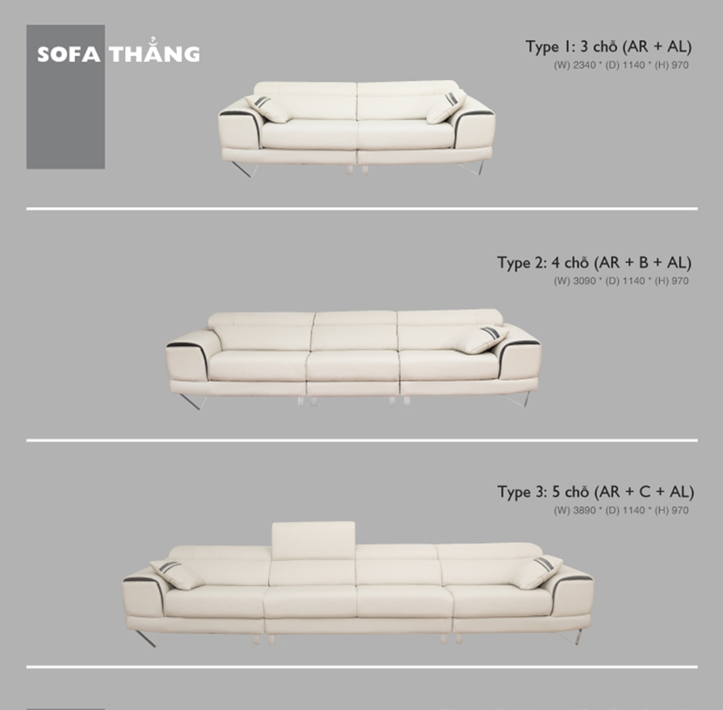 SOFA DA 3 CHỖ INDI NAVY