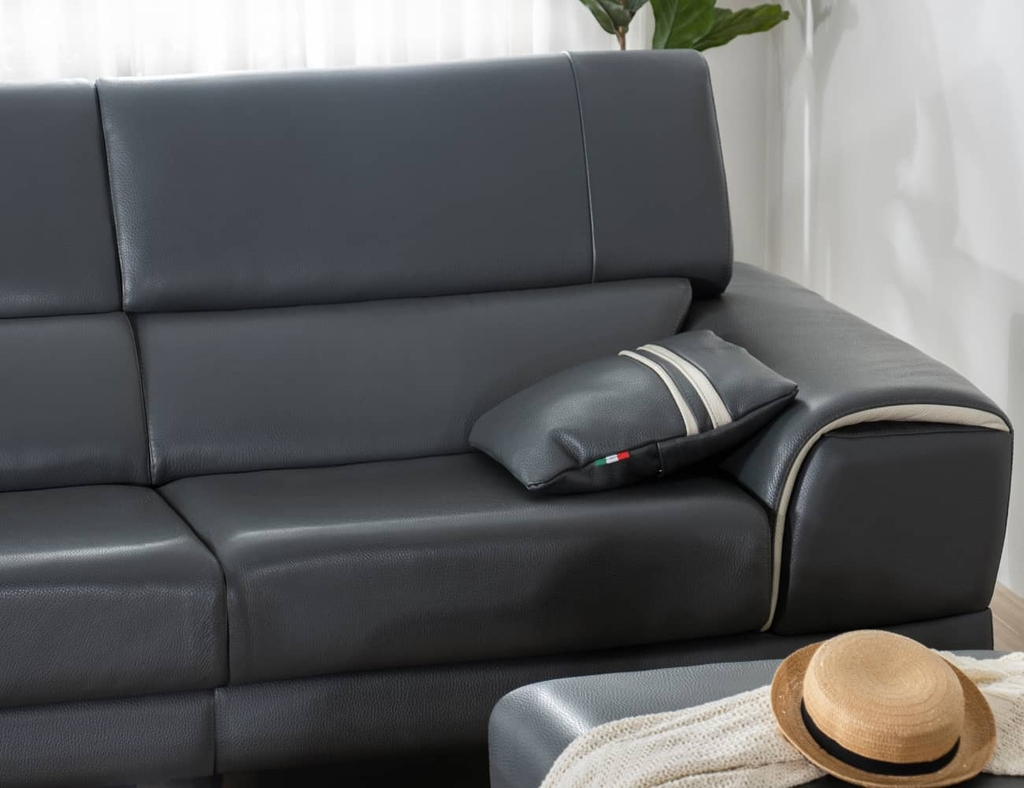 SOFA DA 3 CHỖ INDI NAVY