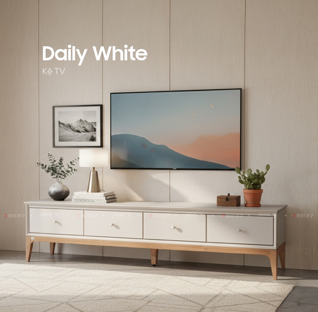 KỆ TV DAILY WHITE