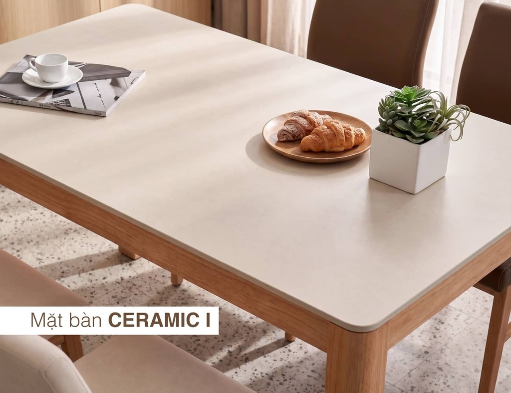 BỘ BÀN ĂN CERAMIC 6 CHỖ NORDIC