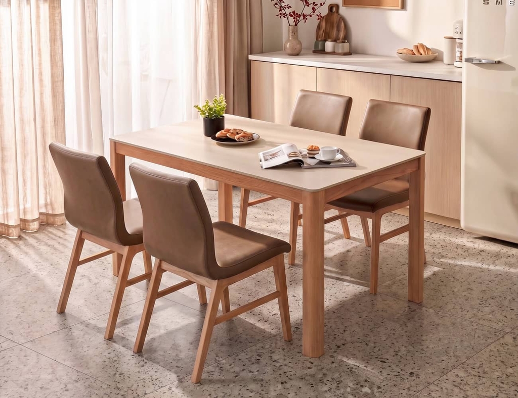 BỘ BÀN ĂN CERAMIC 6 CHỖ NORDIC