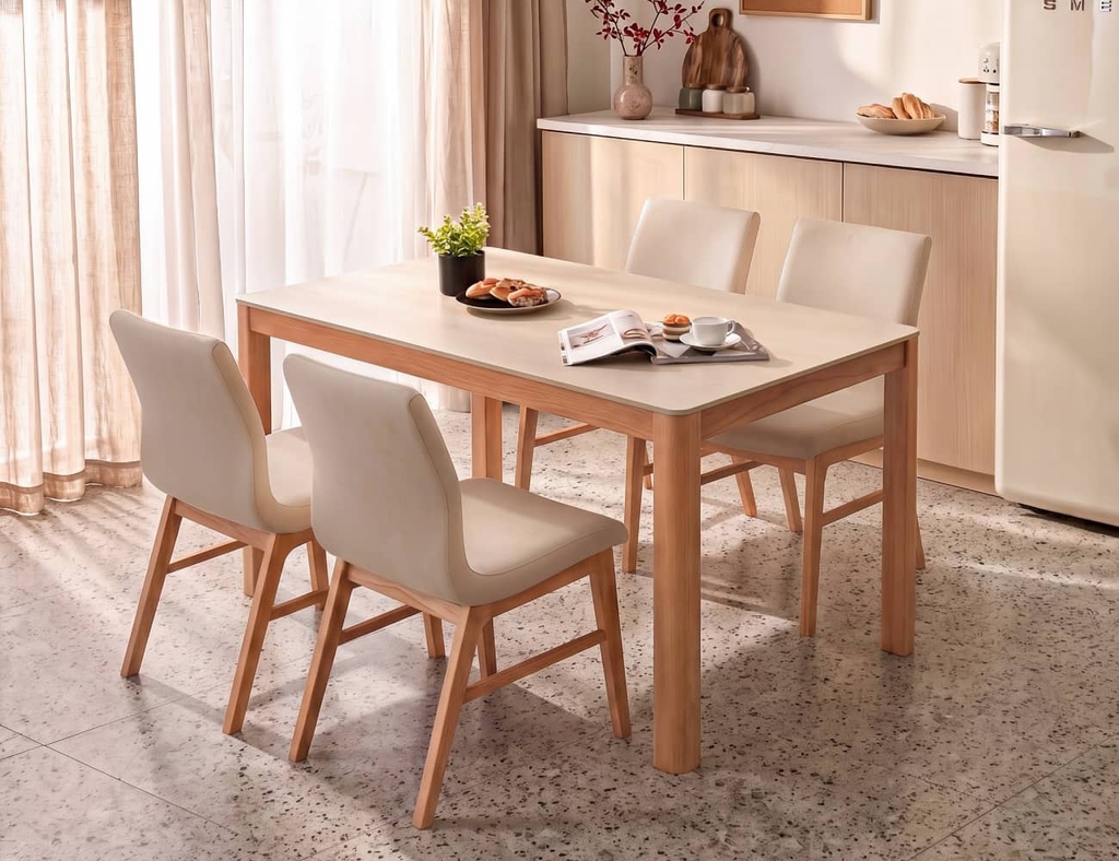 BỘ BÀN ĂN CERAMIC 6 CHỖ NORDIC