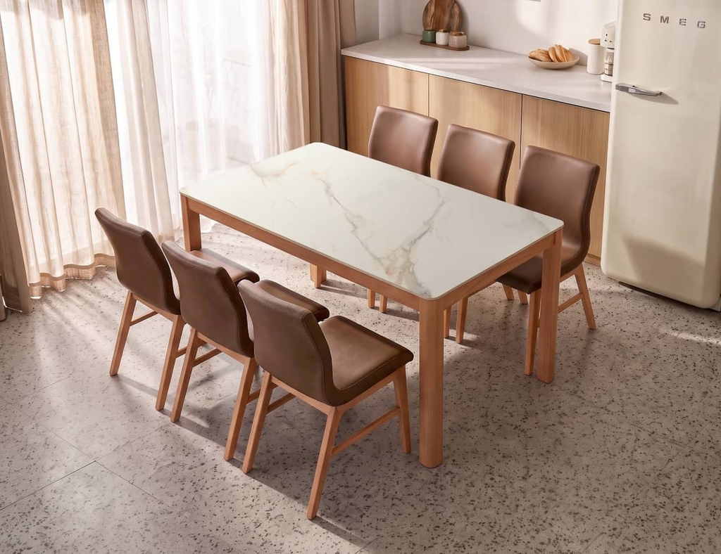 BỘ BÀN ĂN CERAMIC 6 CHỖ NORDIC