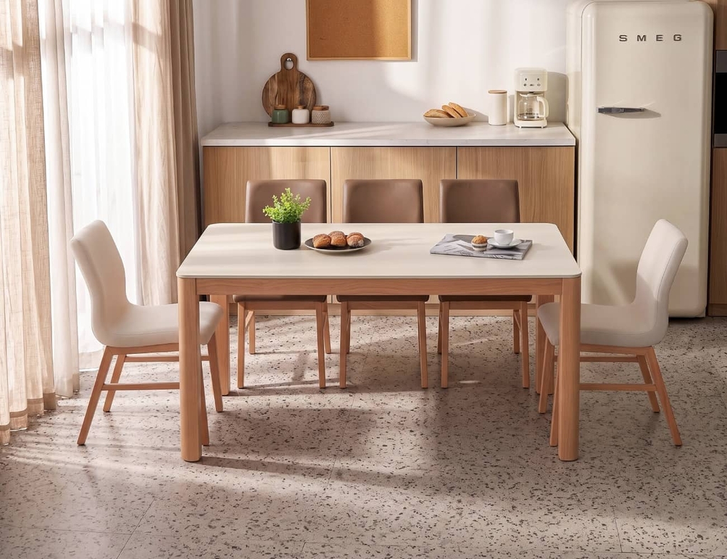 BỘ BÀN ĂN CERAMIC 6 CHỖ NORDIC