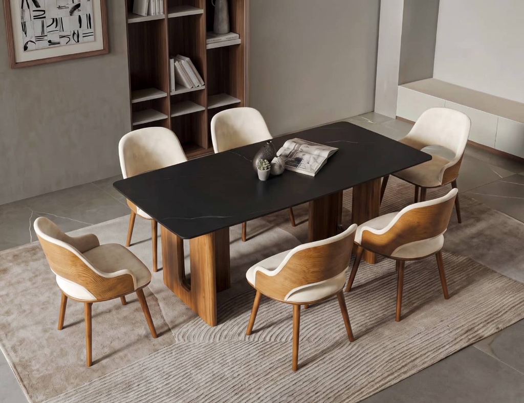 BỘ BÀN ĂN ĐÁ CERAMIC 8 CHỖ PRESTON
